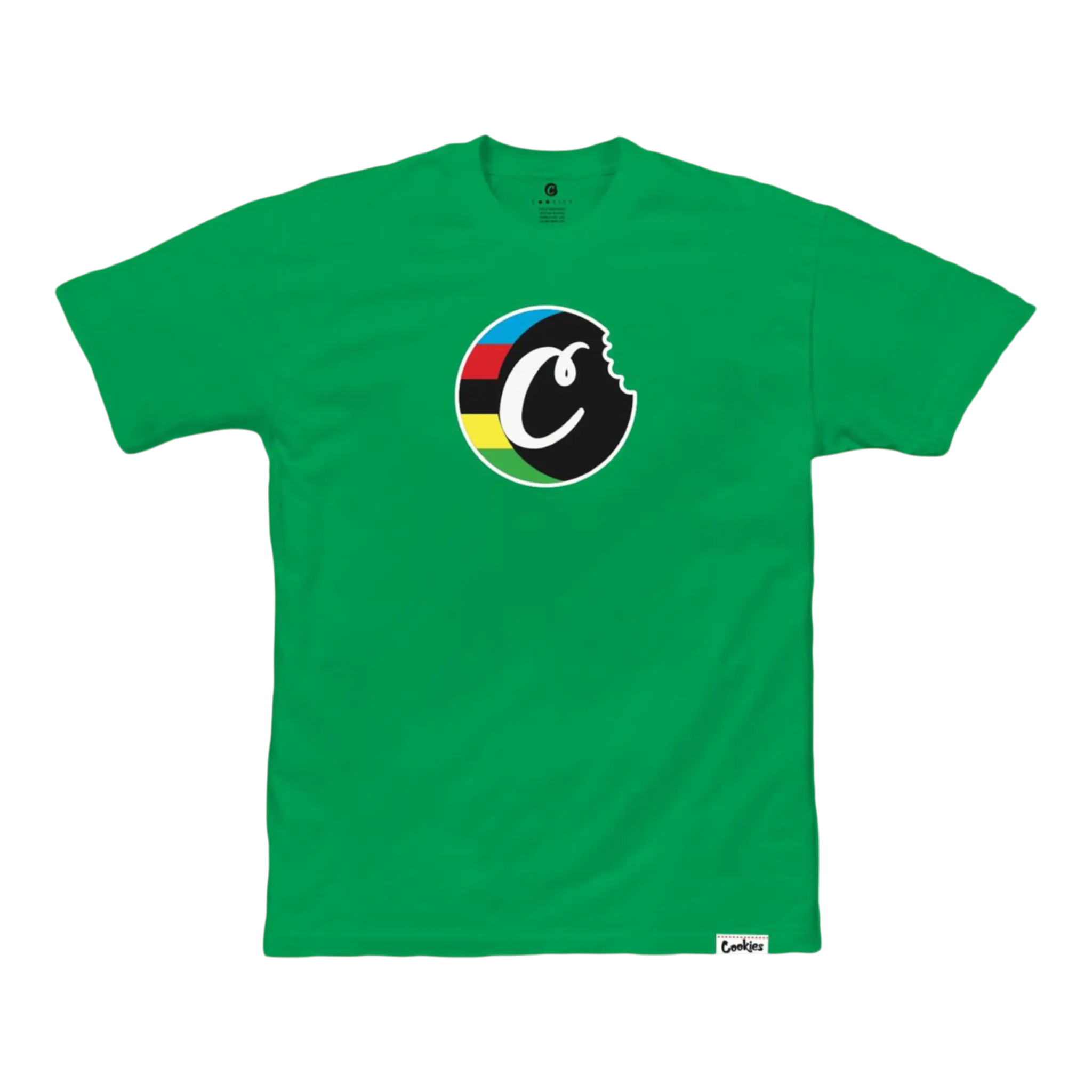 Cookies Block Logo T-Shirt Men Kelly Green