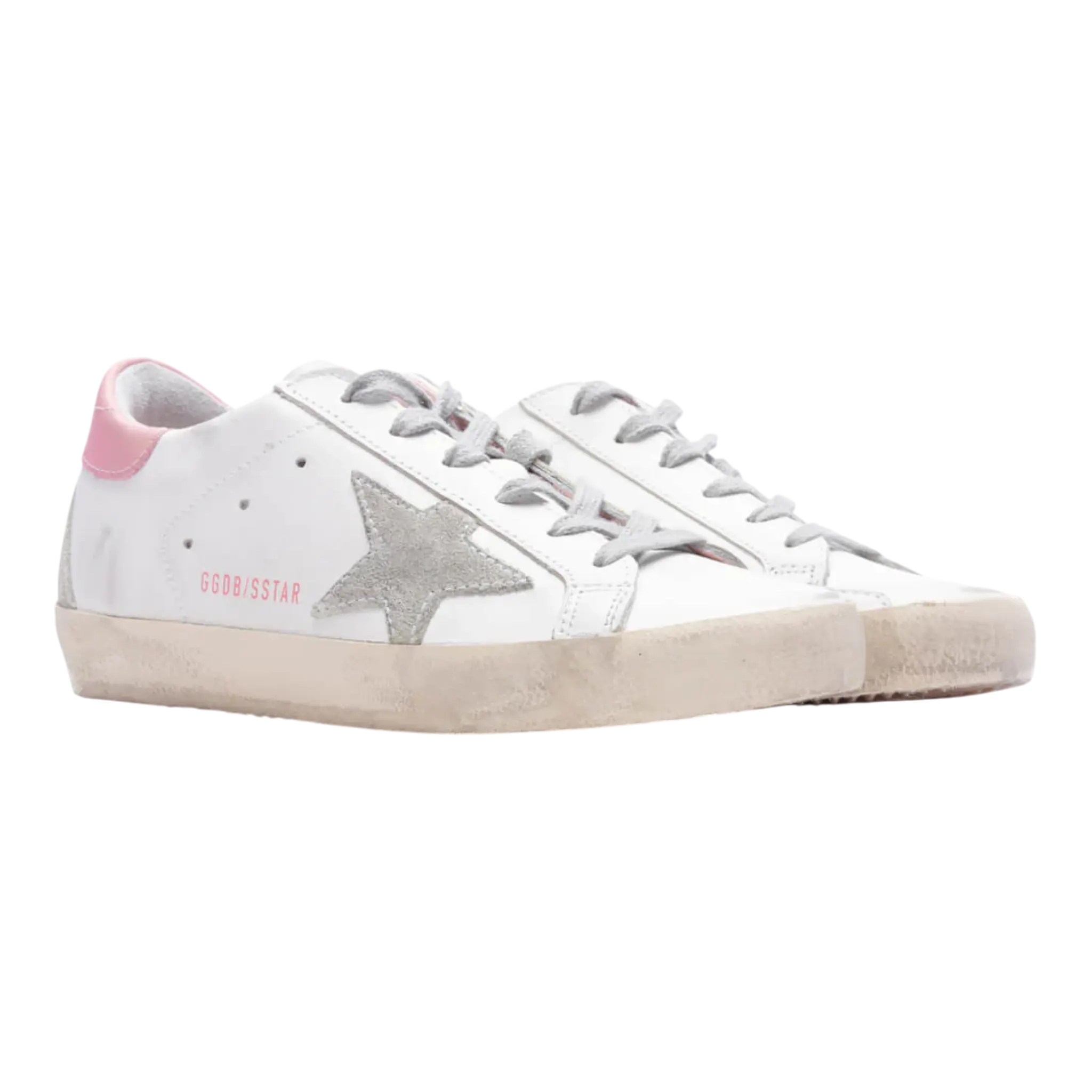 Golden Goose Super-Star Women Sneakers White Gray Suede Cream