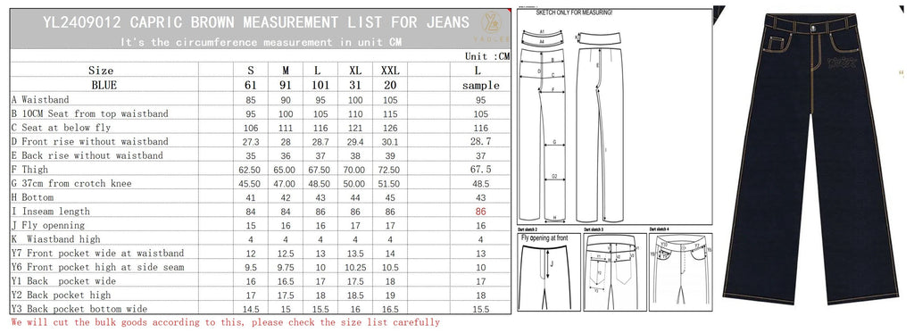 Capri Denim Set Jeans