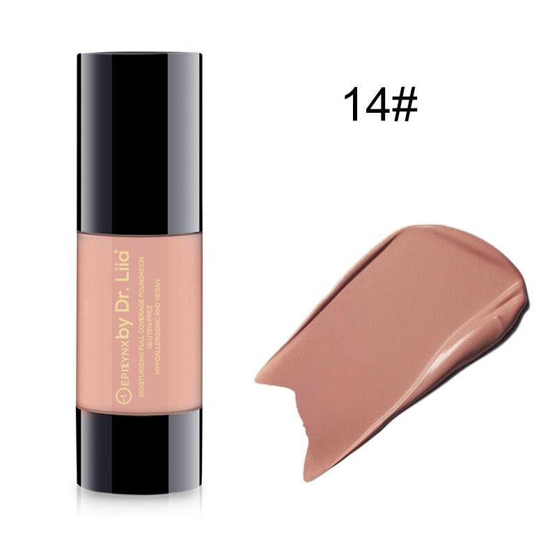Breathable Full-Coverage Foundation – Dewy Finish, Hydrating, Vegan, Gluten-Free (SPF 15)