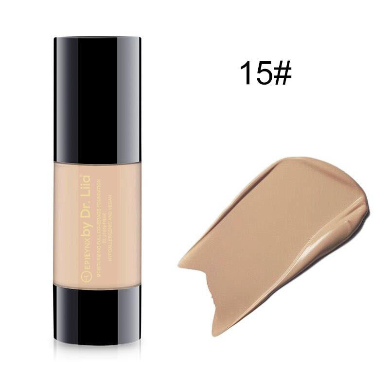 Breathable Full-Coverage Foundation – Dewy Finish, Hydrating, Vegan, Gluten-Free (SPF 15)