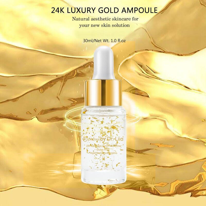 24K Gold Radiance Concentrate Serum – Vegan, Gluten-Free Hydrating & Illuminating Formula